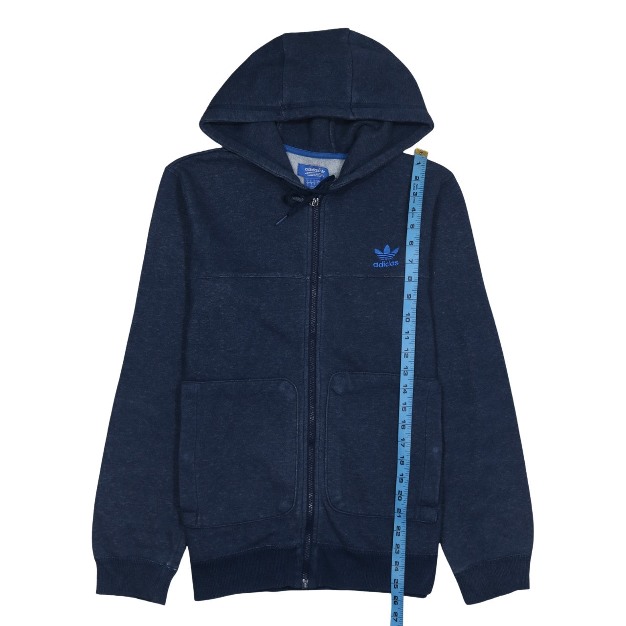 Adidas Men’s Blue Full Zip Hoodie S Hooded Sweatshirt