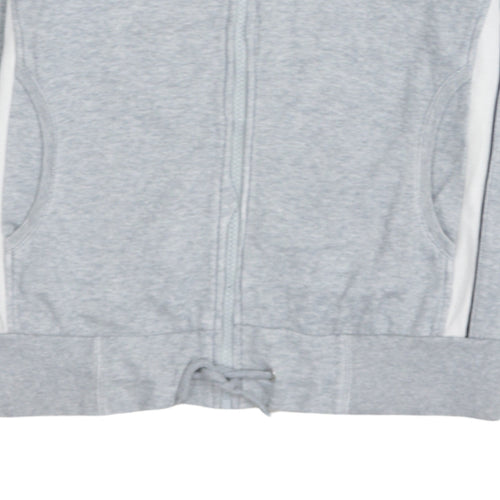 Champion Women's Grey Full Zip Hoodie L Sportswear Sweatshirt