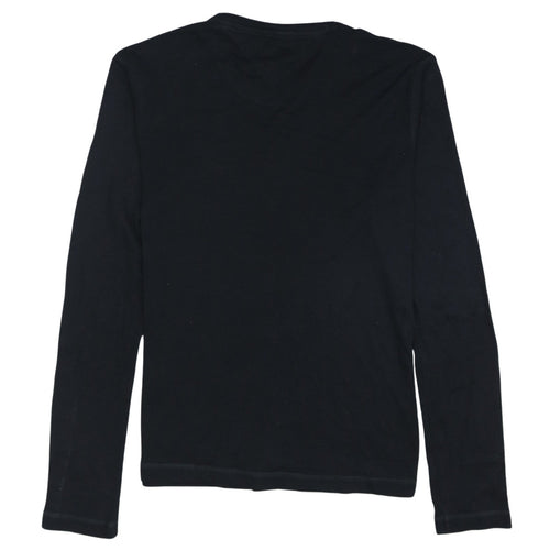 Hilfiger Denim Men's Black Long Sleeve Crew Neck Cotton T-Shirt M