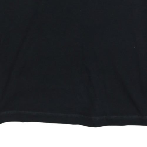 Hilfiger Denim Men's Black Long Sleeve Crew Neck Cotton T-Shirt M