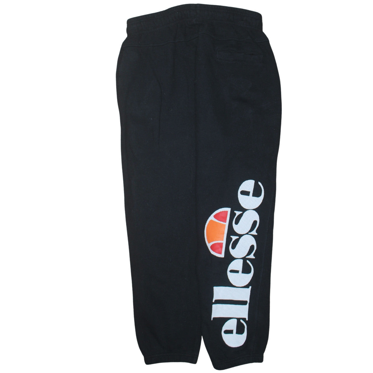 Ellesse Women's Black Joggers L Cotton Blend Fleece Tapered Sweatpants