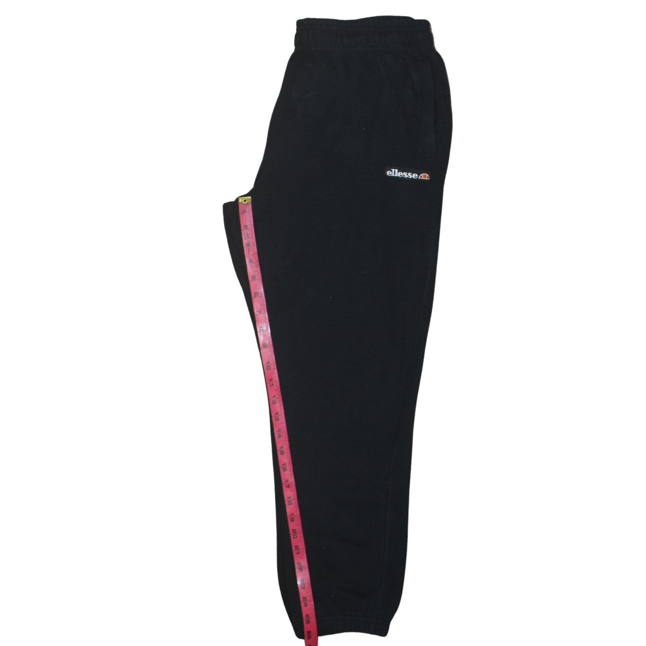Ellesse Women's Black Joggers L Cotton Blend Fleece Tapered Sweatpants