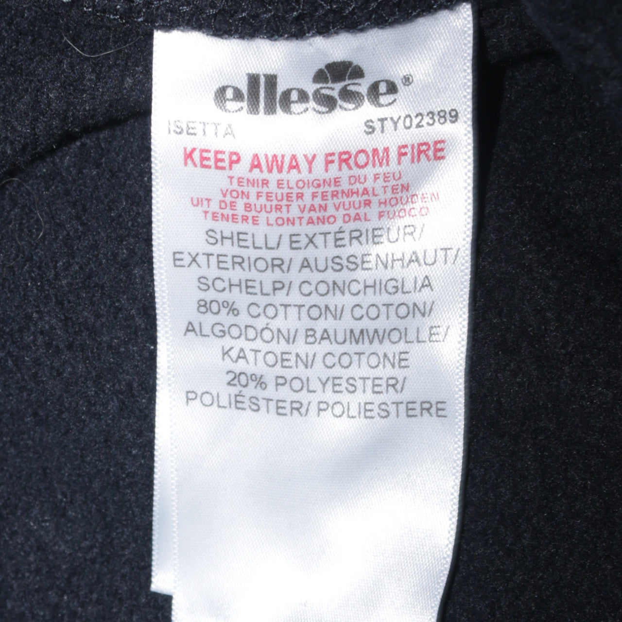 Ellesse Women's Black Joggers L Cotton Blend Fleece Tapered Sweatpants
