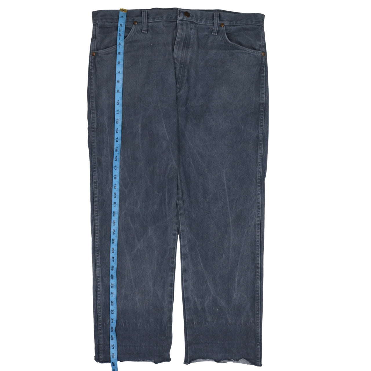 Wrangler Men's Blue Denim Straight Jeans 36x32 Regular Fit