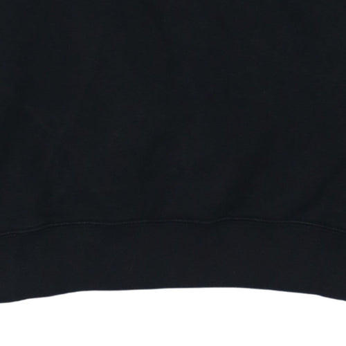 Champion Men's Black Medium Pullover Sweatshirt Crew Neck Embroidered Logo
