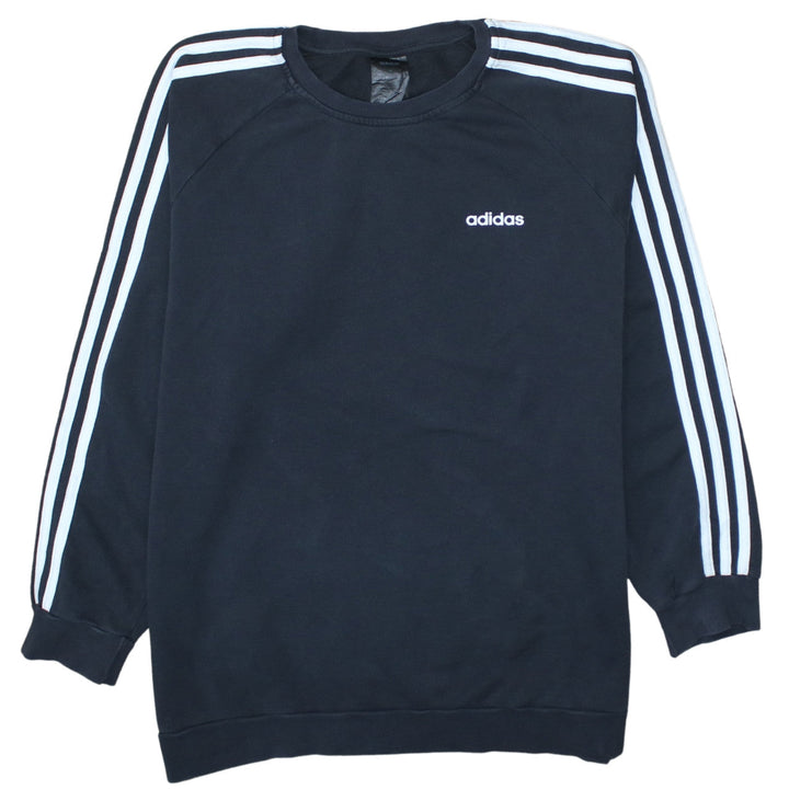 Adidas Women's Black Crew Neck Pullover Sweatshirt Size M Classic Fit