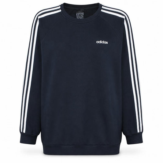 Front view of Adidas Women's Black Crew Neck Pullover Sweatshirt, size M, Classic Fit
