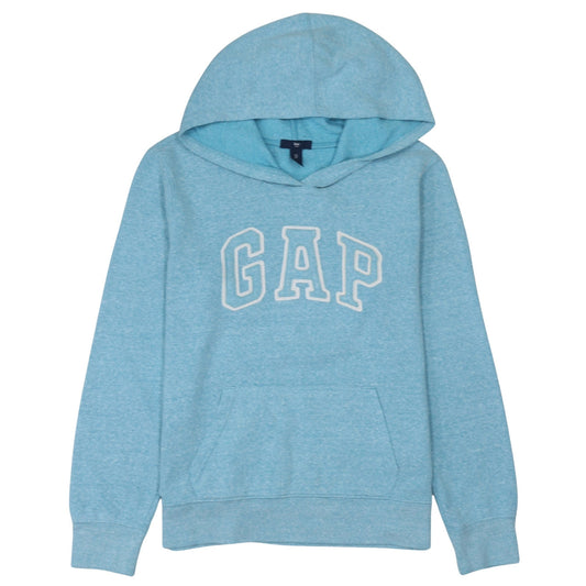 GAP Women’s Blue Pullover Hoodie Small Cotton Blend Logo Jumper