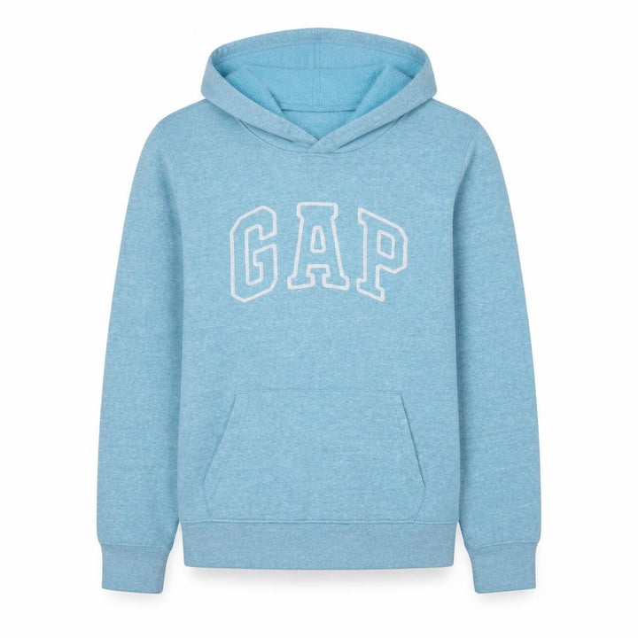 Gap Women’s Blue Pullover Hoodie Small Cotton Blend Logo Jumper