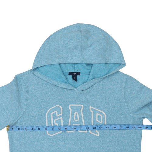 GAP Women’s Blue Pullover Hoodie Small Cotton Blend Logo Jumper