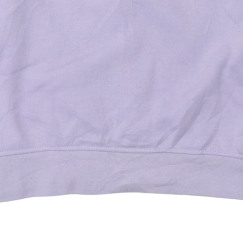 Disney Womens Purple Stitch Sweatshirt Small Pullover Crew Neck