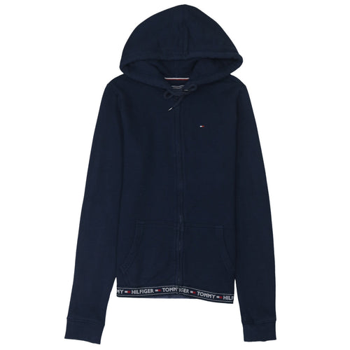 Tommy Hilfiger Women's Navy Full Zip Hoodie Size S Cotton Blend