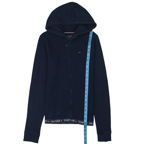 Tommy Hilfiger Women's Navy Full Zip Hoodie Size S Cotton Blend