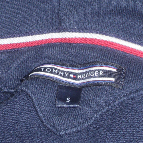 Tommy Hilfiger Women's Navy Full Zip Hoodie Size S Cotton Blend