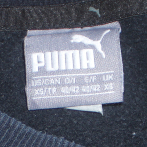 Puma Men's Black XS Crew Neck Logo Pullover Sweatshirt
