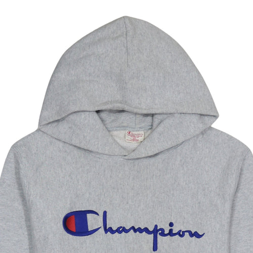 Champion Men's Grey Reverse Weave Pullover Hoodie Large