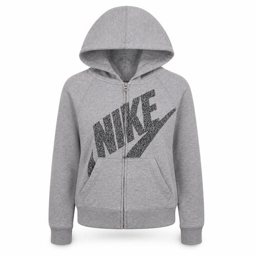 Nike Womens Grey Full Zip Hoodie XS Classic Logo Sweatshirt