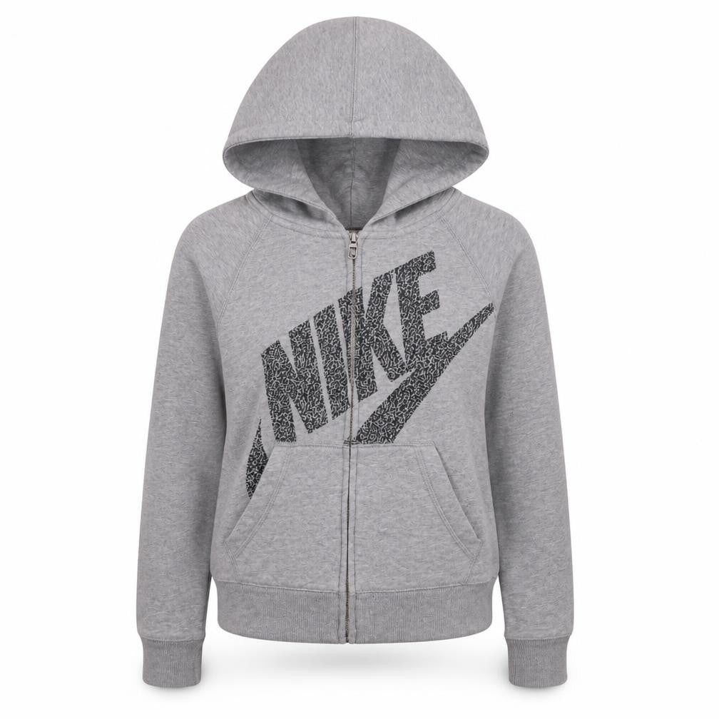 Nike Womens Grey Full Zip Hoodie XS Classic Logo Sweatshirt