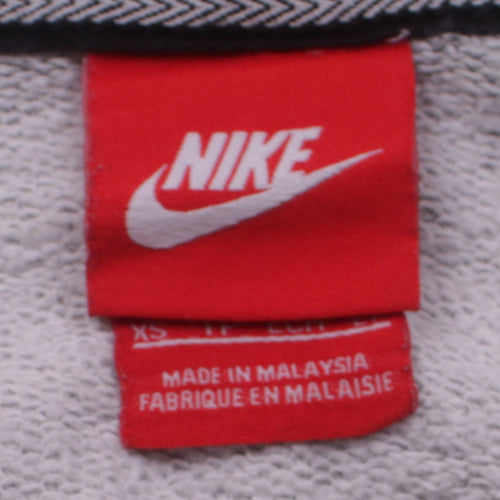 Nike Womens Grey Full Zip Hoodie XS Classic Logo Sweatshirt