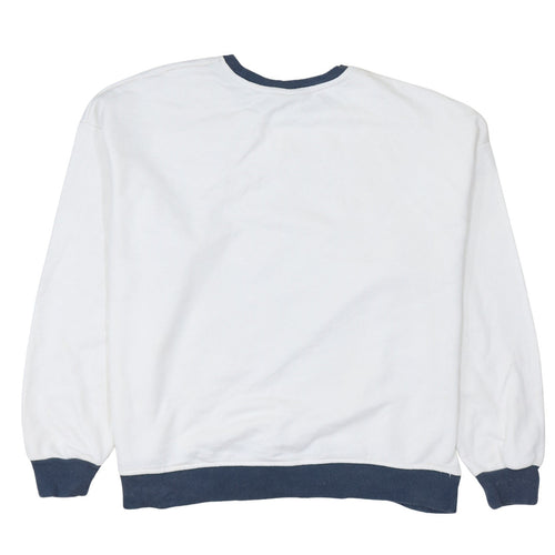 Primark NFL Womens White Blue Medium Pullover Sweatshirt Giants Logo