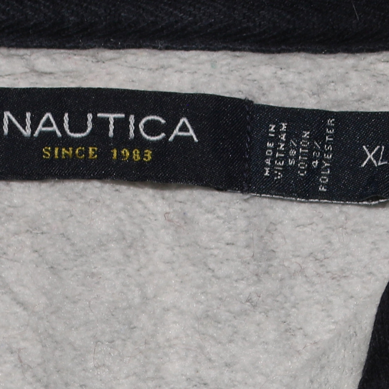 Nautica Men's Grey 1/4 Zip Fleece Sweatshirt XL Classic Style