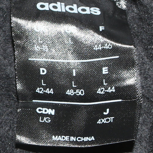 Adidas Womens Black L 1/2 Zip Sweatshirt Pullover