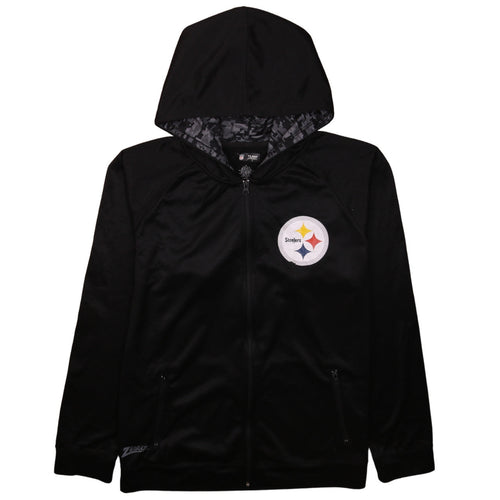 NFL Team Apparel Men’s Black Full Zip Hoodie XL Steelers Sportswear