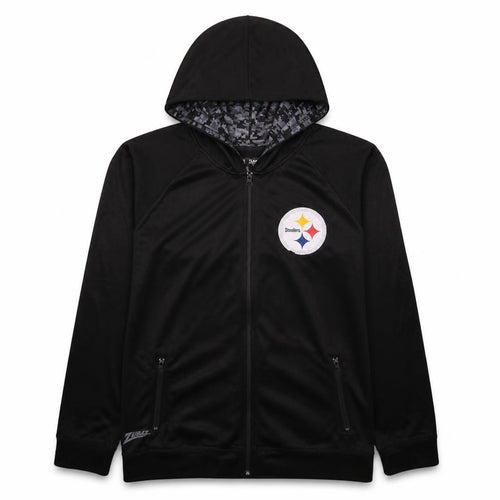 NFL Team Apparel Men’s Black Full Zip Hoodie XL Steelers Sportswear