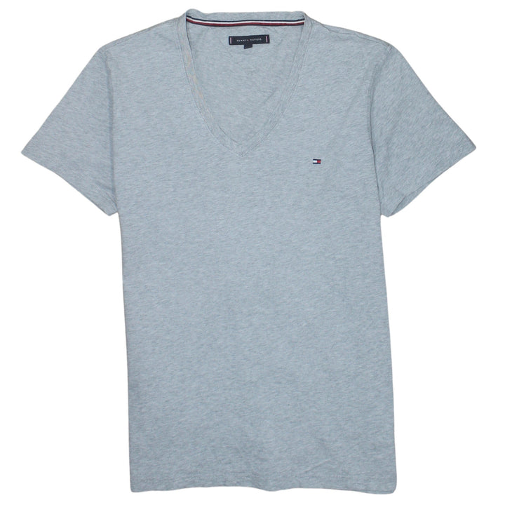 Tommy Hilfiger Men's Grey V-Neck Cotton T-Shirt XL