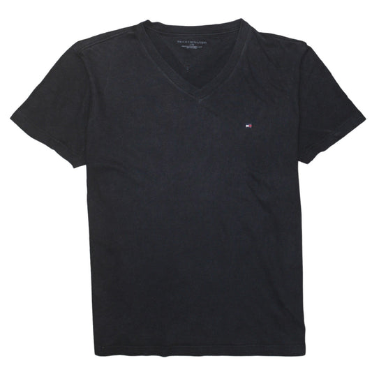 Tommy Hilfiger Men's Black V-Neck Cotton T-Shirt Size L