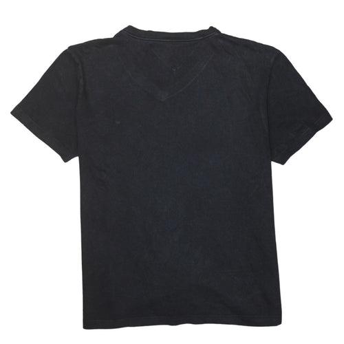 Tommy Hilfiger Men's Black V-Neck Cotton T-Shirt Size L
