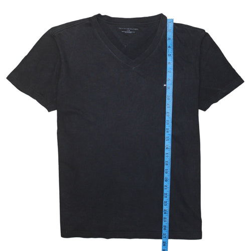 Tommy Hilfiger Men's Black V-Neck Cotton T-Shirt Size L