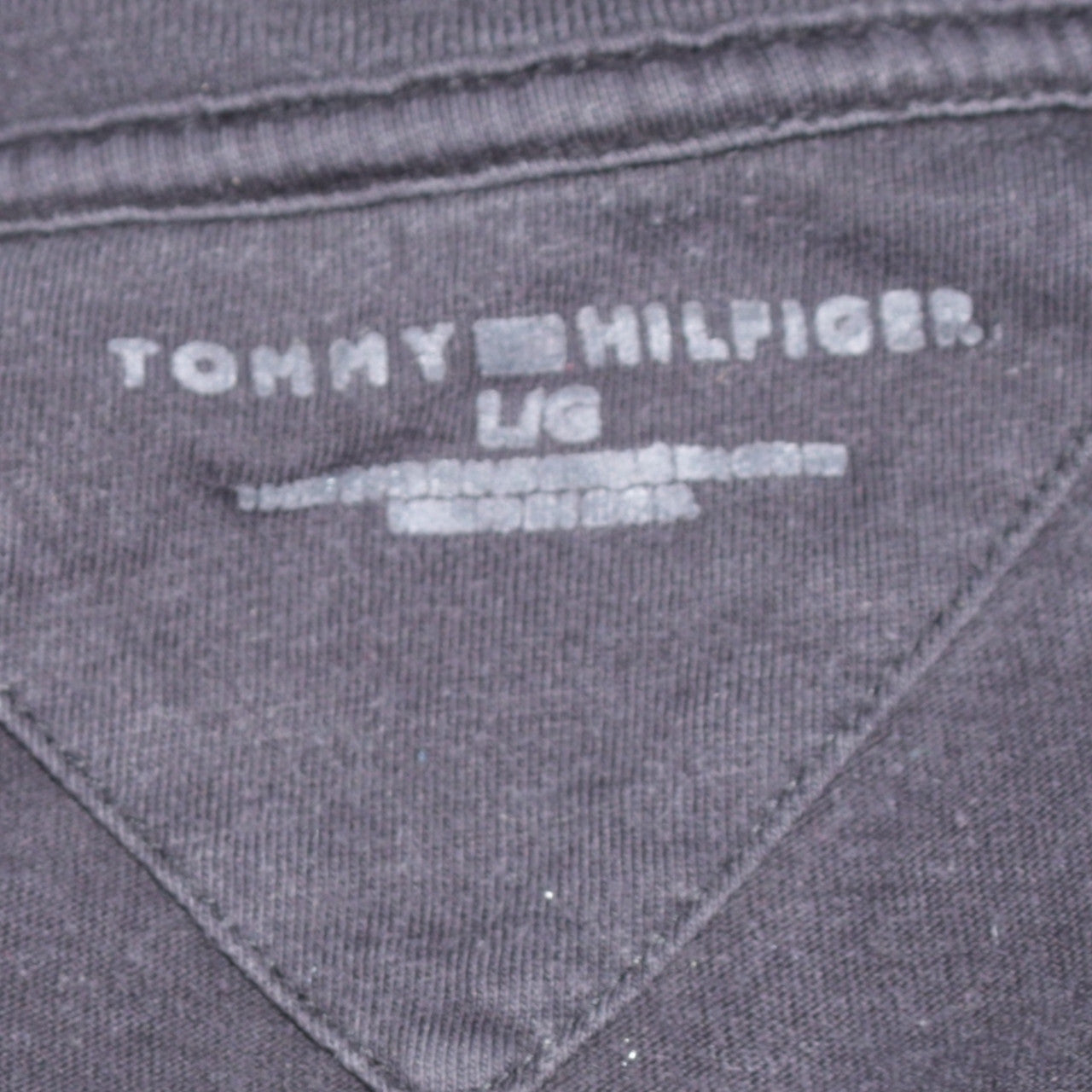 Tommy Hilfiger Men's Black V-Neck Cotton T-Shirt Size L