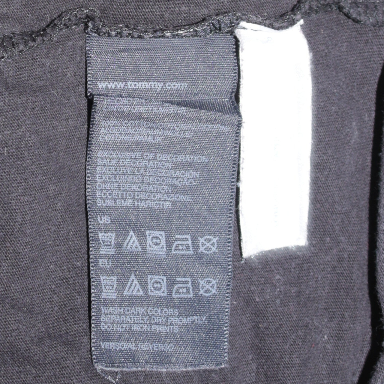 Tommy Hilfiger Men's Black V-Neck Cotton T-Shirt Size L