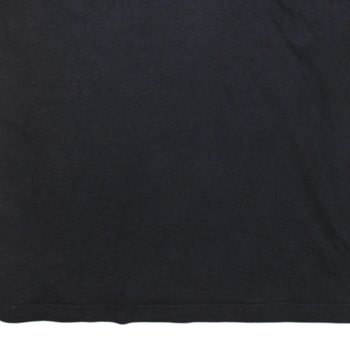 Tommy Hilfiger Men's Black V-Neck Cotton T-Shirt Size L