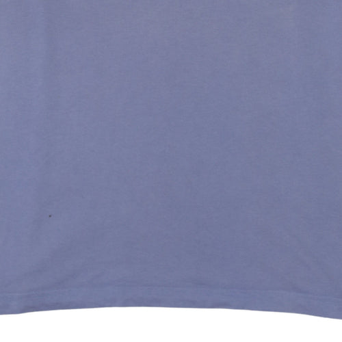 adidas Men's Purple Logo Crew Neck Cotton T-Shirt Size L