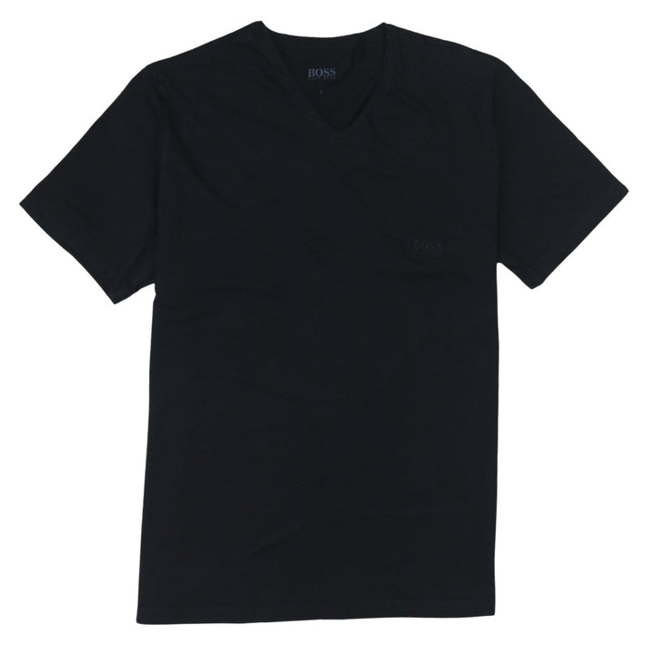 Hugo Boss Men's Black V-Neck Cotton Short Sleeve T-Shirt Size L