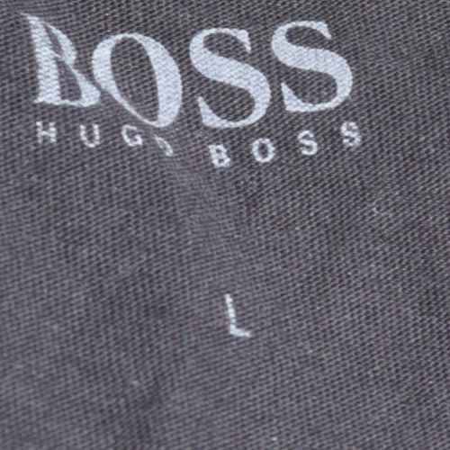 Hugo Boss Men's Black V-Neck Cotton Short Sleeve T-Shirt Size L