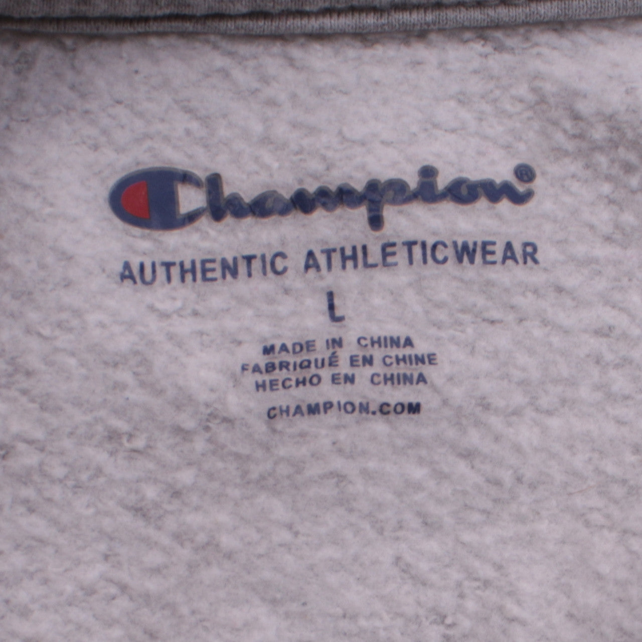 Champion Womens Grey Large Pullover Sweatshirt Crew Neck Logo
