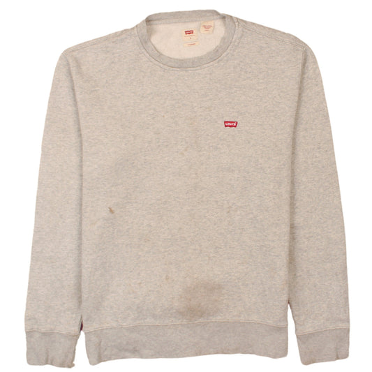 Levi's Men's Grey Small Crew Neck Pullover Sweatshirt