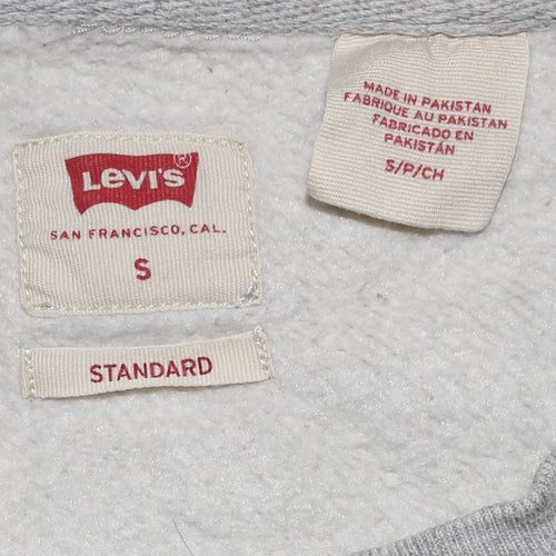 Levi's Men's Grey Small Crew Neck Pullover Sweatshirt