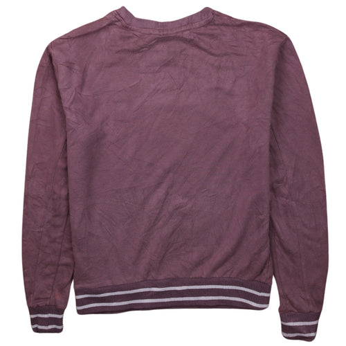 FILA Womens Purple XS Pullover Sweatshirt Crew Neck Logo Casual