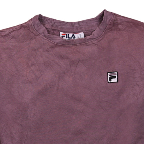 FILA Womens Purple XS Pullover Sweatshirt Crew Neck Logo Casual