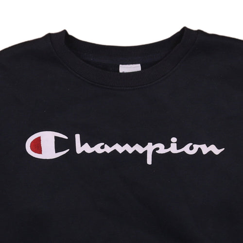 Champion Women's Black Large Crew Neck Pullover Sweatshirt