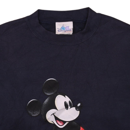 Disneyland Resort Men's Blue Mickey Mouse Pullover Sweatshirt Small