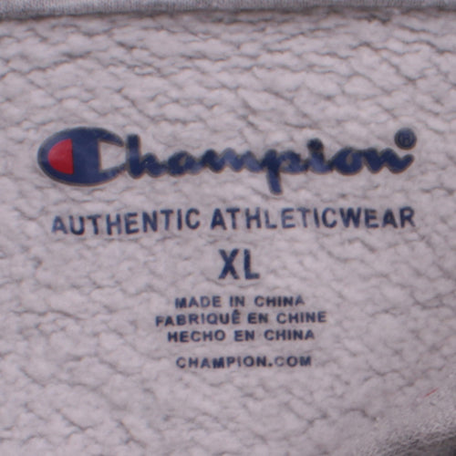 Champion Womens Grey XL Pullover Hoodie Paint Splatter Graphic