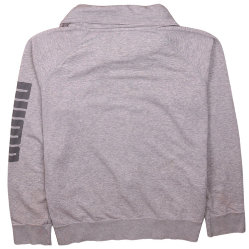 Puma Womens Grey Full Zip Sweatshirt Size XL Classic Fit Logo Print