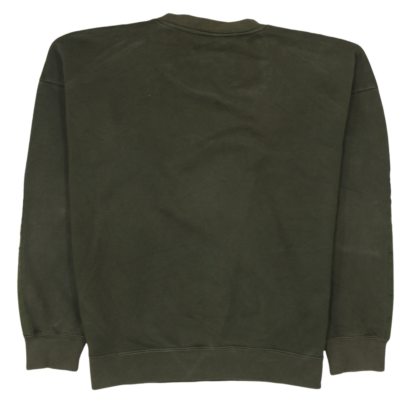 Adidas Mens Green Small Crew Neck Pullover Sweatshirt