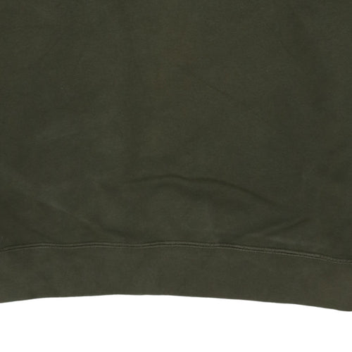 Adidas Mens Green Small Crew Neck Pullover Sweatshirt