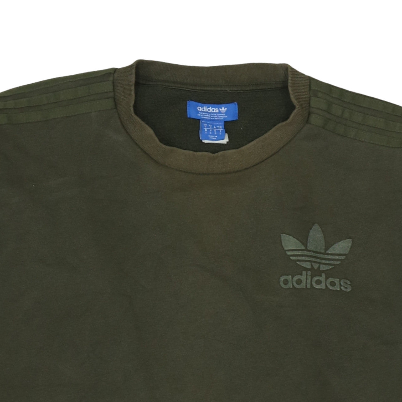 Adidas Men's Green Crew Neck Pullover Sweatshirt Size S
